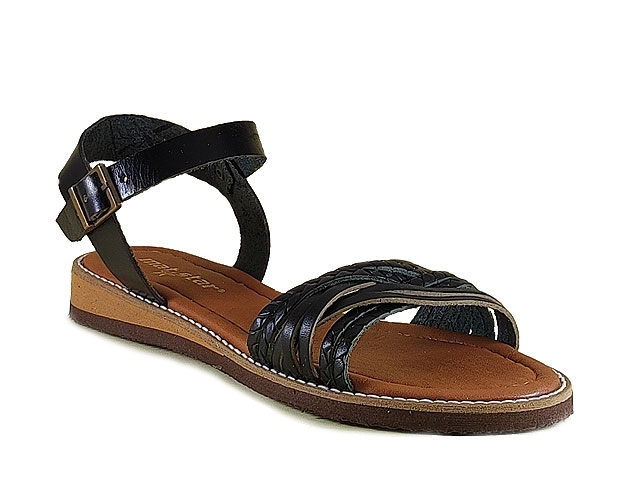 Дамски сандали естествена кожа 732-006 Черни
