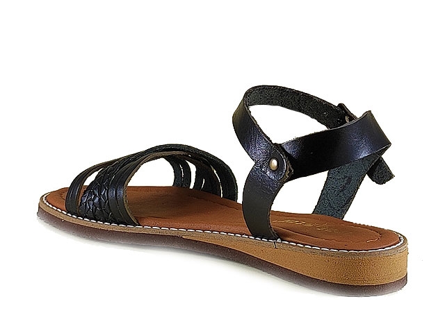 Дамски сандали естествена кожа 732-006 Черни