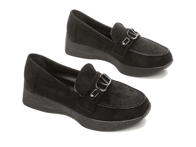 Дамски обувки еко велур 4326-1 Черни