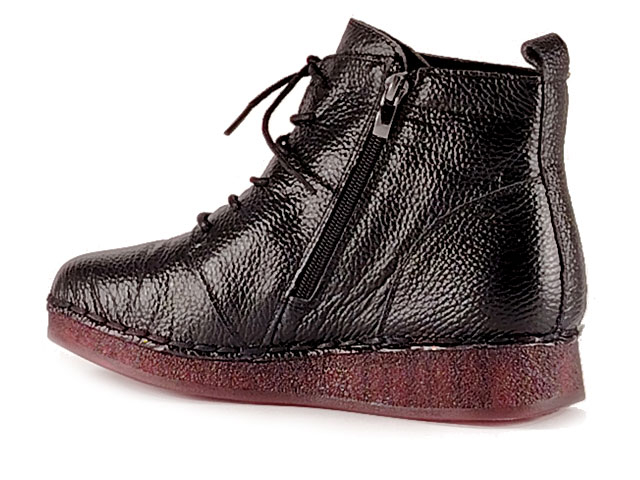 Дамски боти от естествена кожа 18062-1 Черни