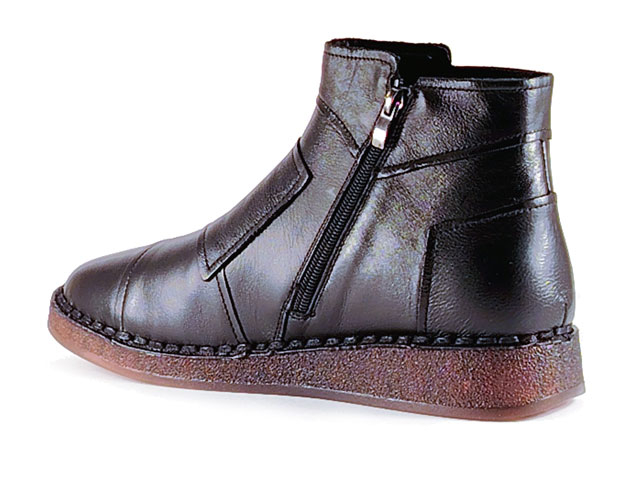 Дамски боти естествена кожа Гигант 043111-1 Черни