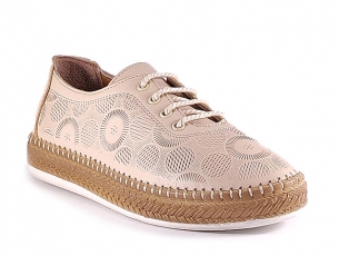 Дамски обувки естествена кожа E 009-2 Бежови